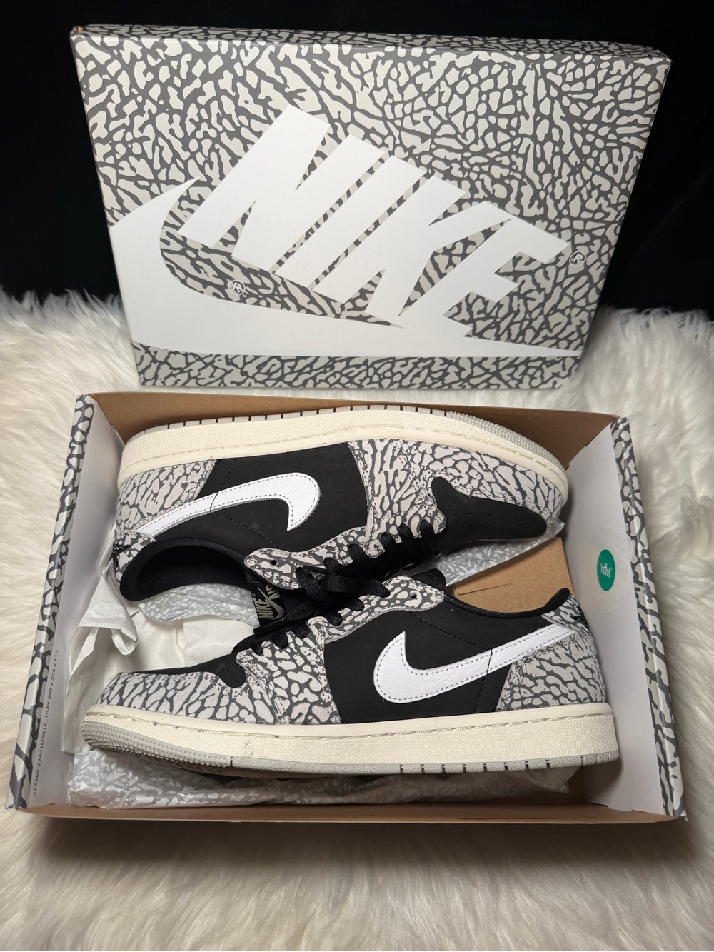 Nike Air Jordan 1 Retro Low OG 'Black Cement' CZ0775-001 Women’s Size 9 - Picture 2 of 13